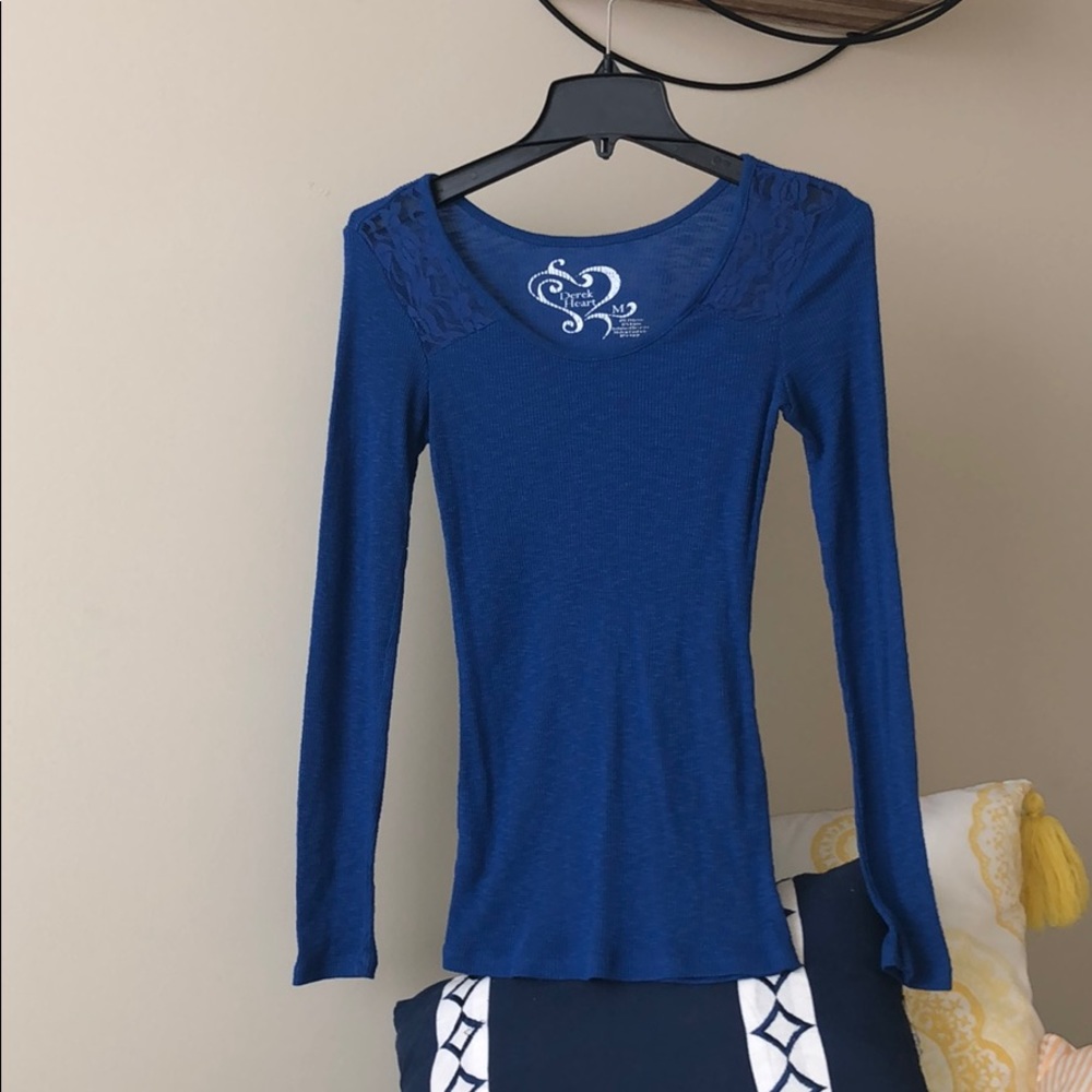 Long Sleeve Royal Blue Top